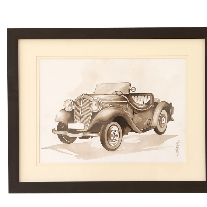 Vahaan Collection Wall Painting - Open Vintage Car