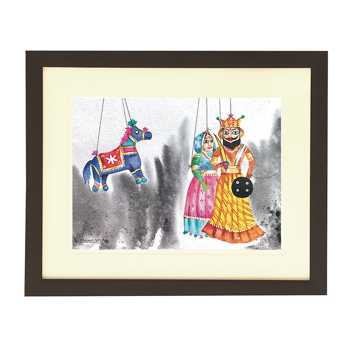 Puppet Collection Wall Painting - Couple & Horse