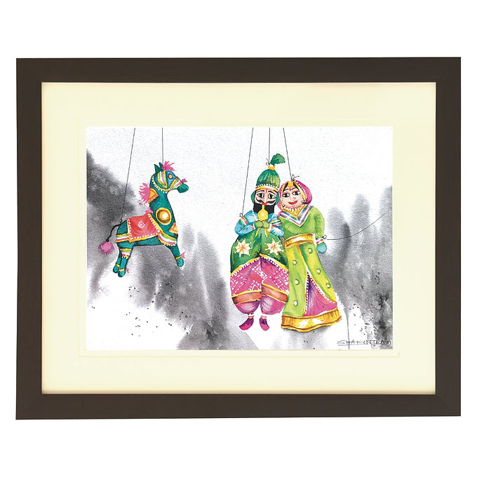 Puppet Collection Wall Painting - Couple & Horse