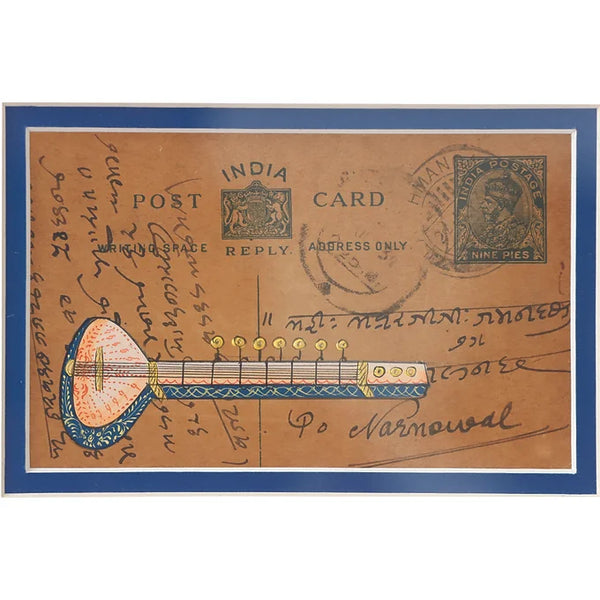 Khat Collection Wall Painting - Sitar Musical Instruments - Blue ...