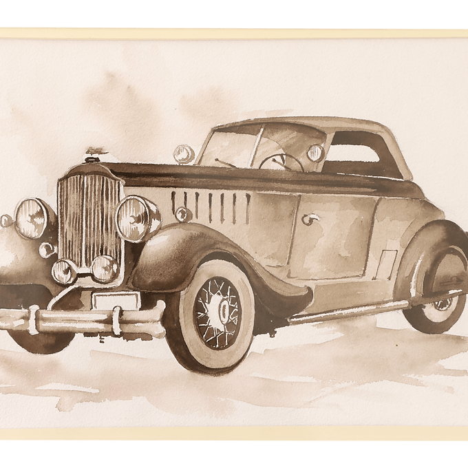 Vahaan Collection Wall Painting - Rolls-Royce Vintage Car