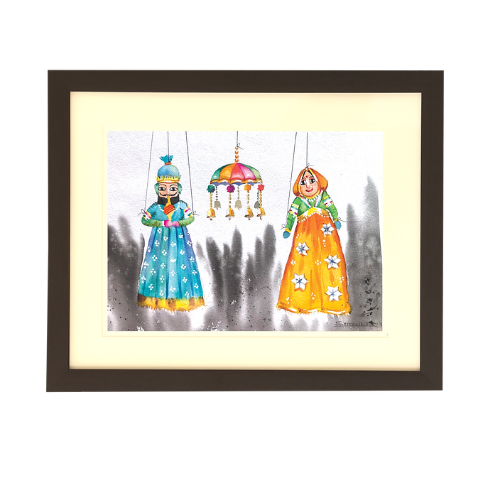 Puppet Collection Wall Painting - Couple & Wall Hanging