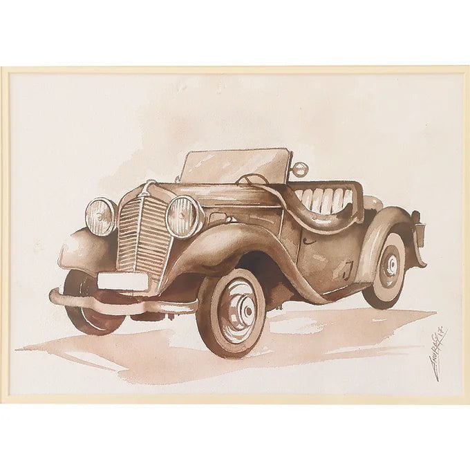 Vahaan Collection Wall Painting - Open Vintage Car