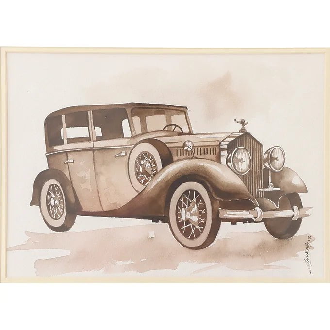 Vahaan Collection Wall Painting - Old Rolls-Royce Phantom III