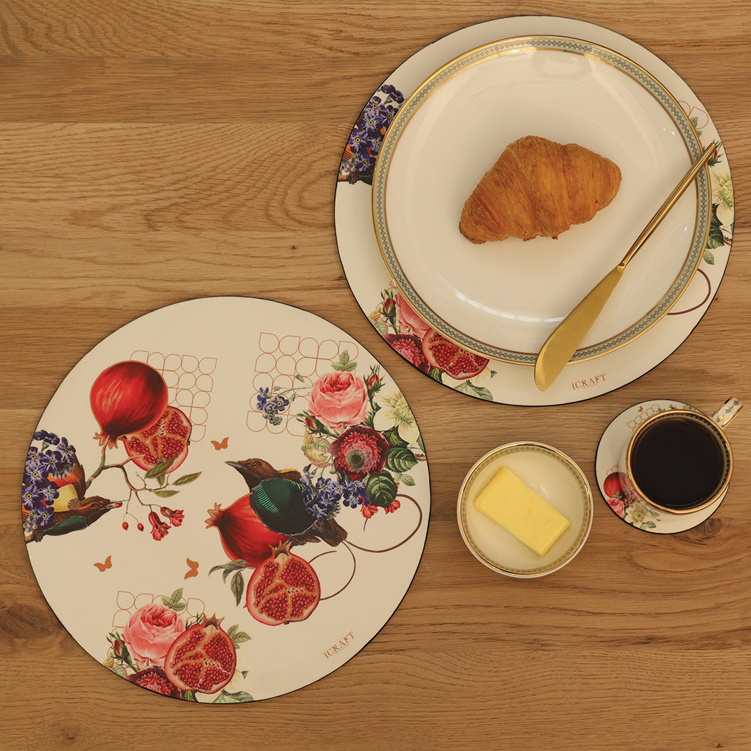 Blossom Series Round Tablemats - Set of 6