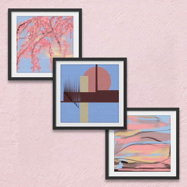Saar Collection - Cherry Blossom Digital Wall Art Combo