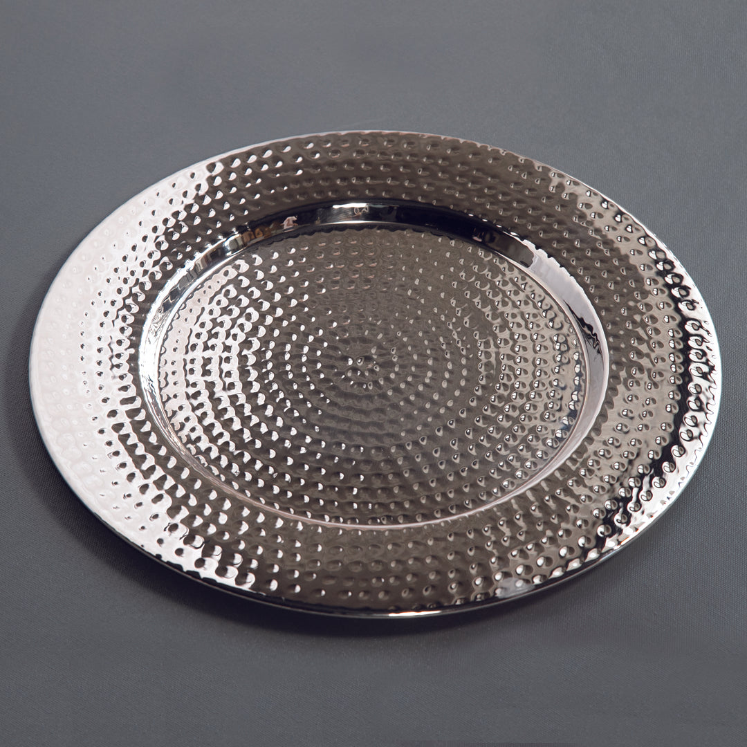 Alu Hammered Platter - Silver