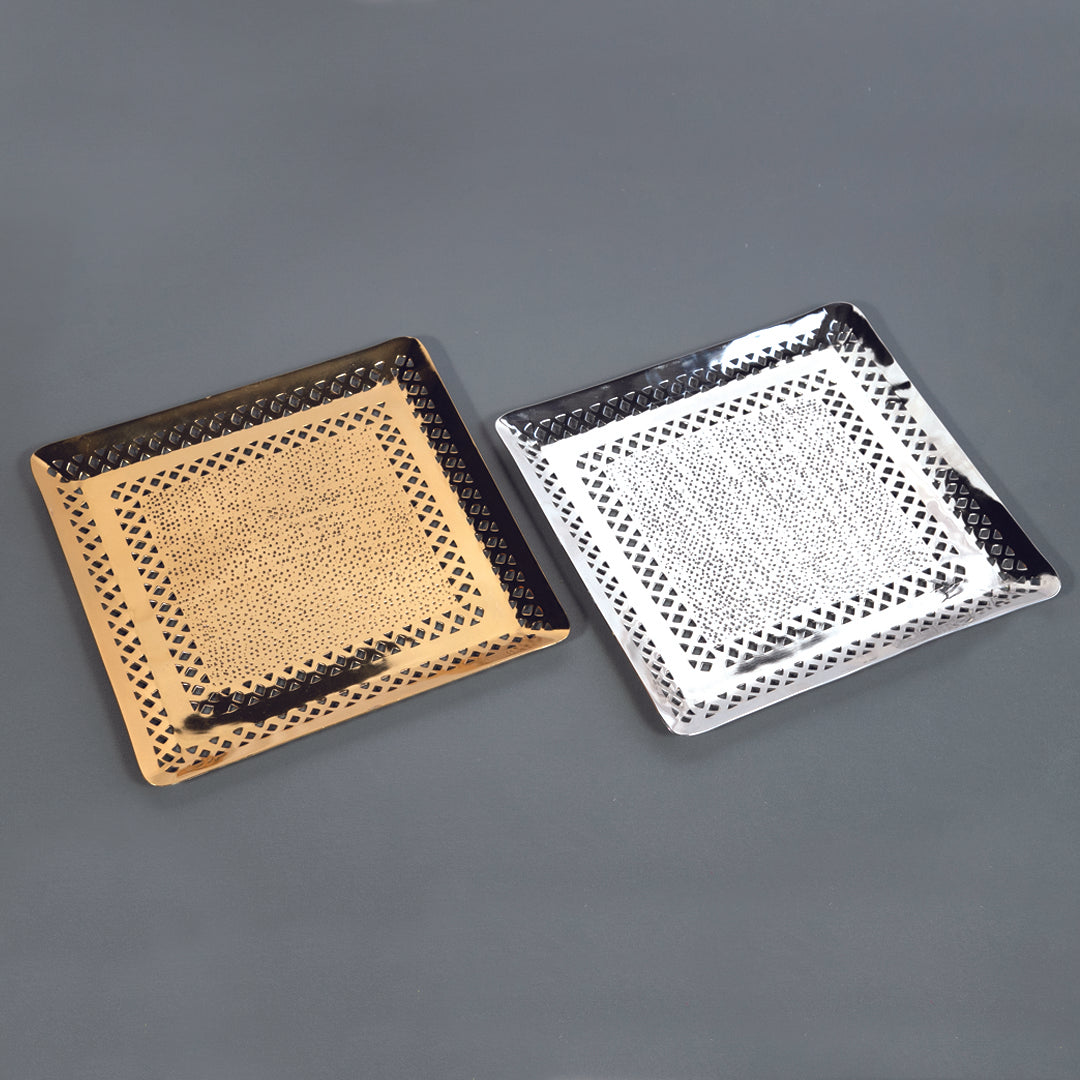 Alu Quad Platter - Gold (Small)