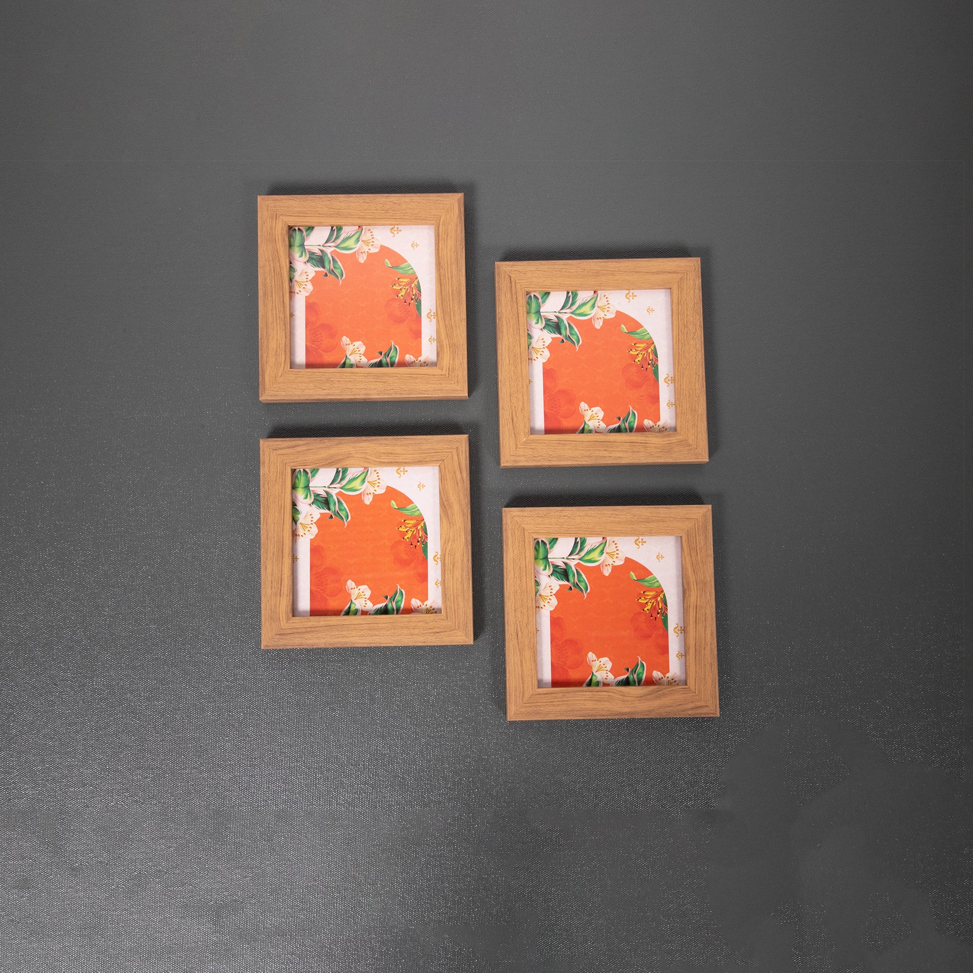 Orange Zest Series Coasters - Set of 4