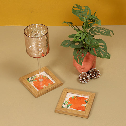 Orange Zest Series Coasters - Set of 2