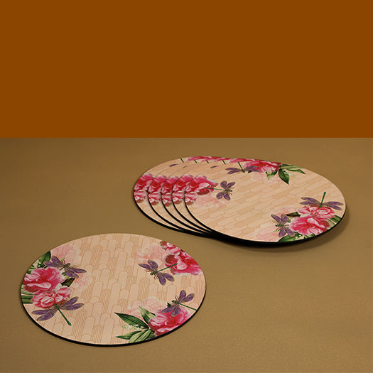 Dragon Fly Series Round Trivets - Set of 4