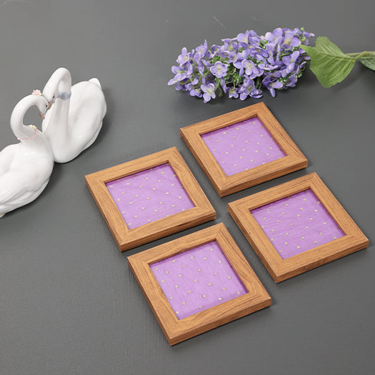 Karigari Sitara Coasters - Purple - Set of 2