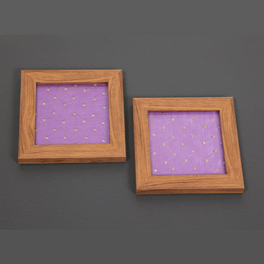 Karigari Sitara Coasters - Purple - Set of 2