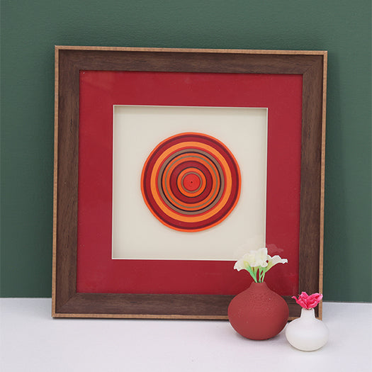 Quilling Scape Wall Art - Red