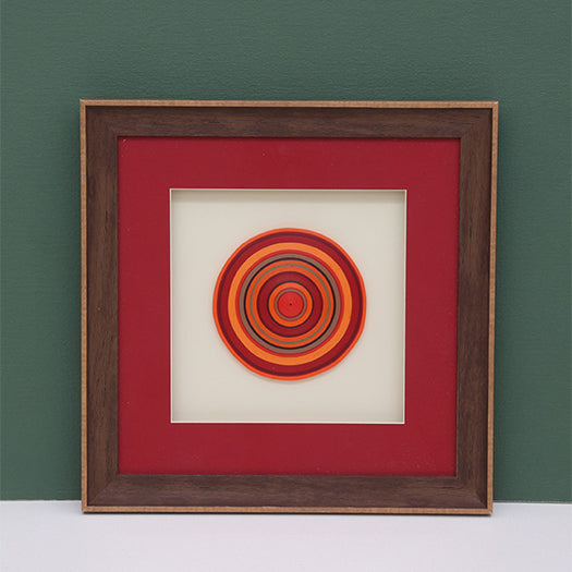 Quilling Scape Wall Art - Red