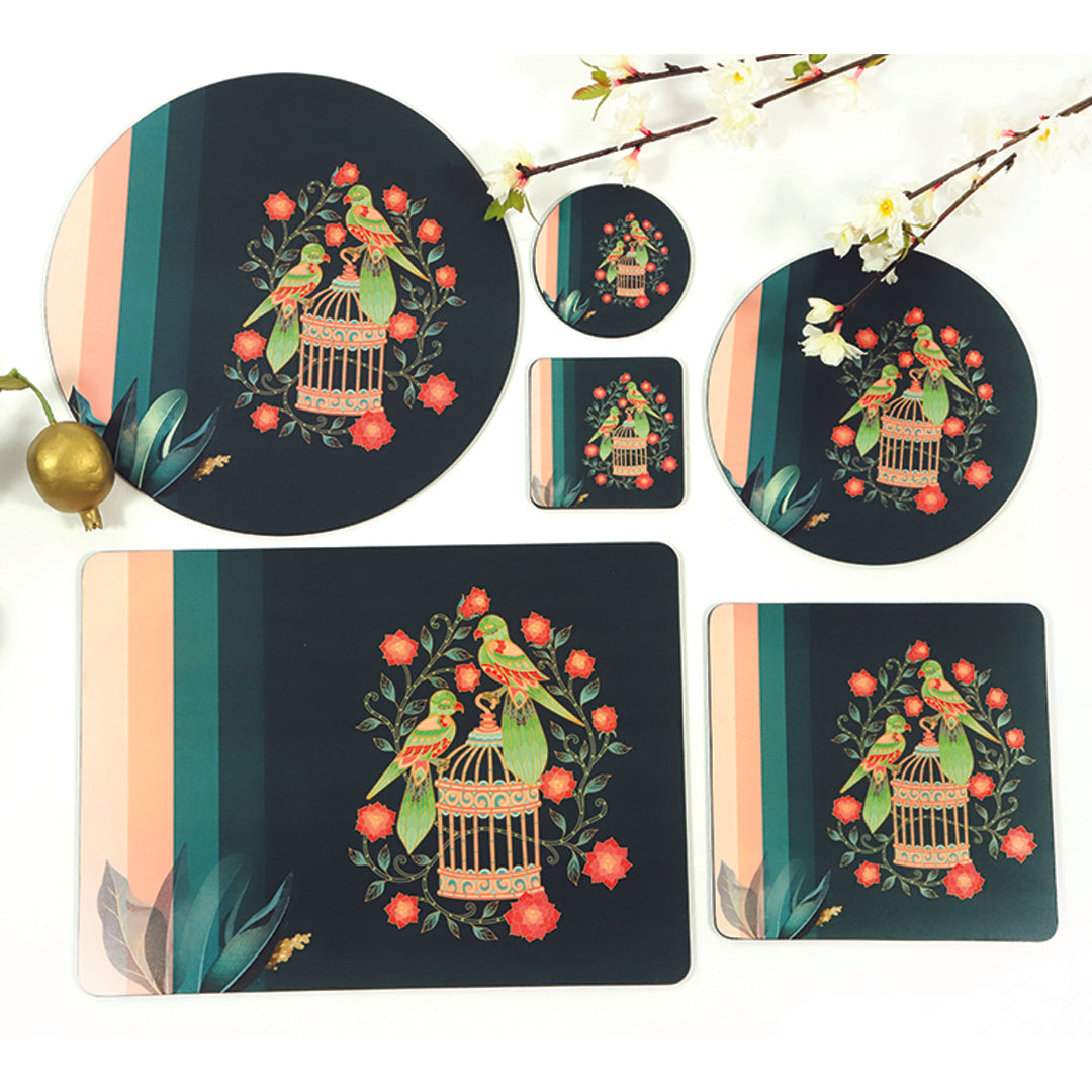 Royal Parrot Series Trivets - Set of 4